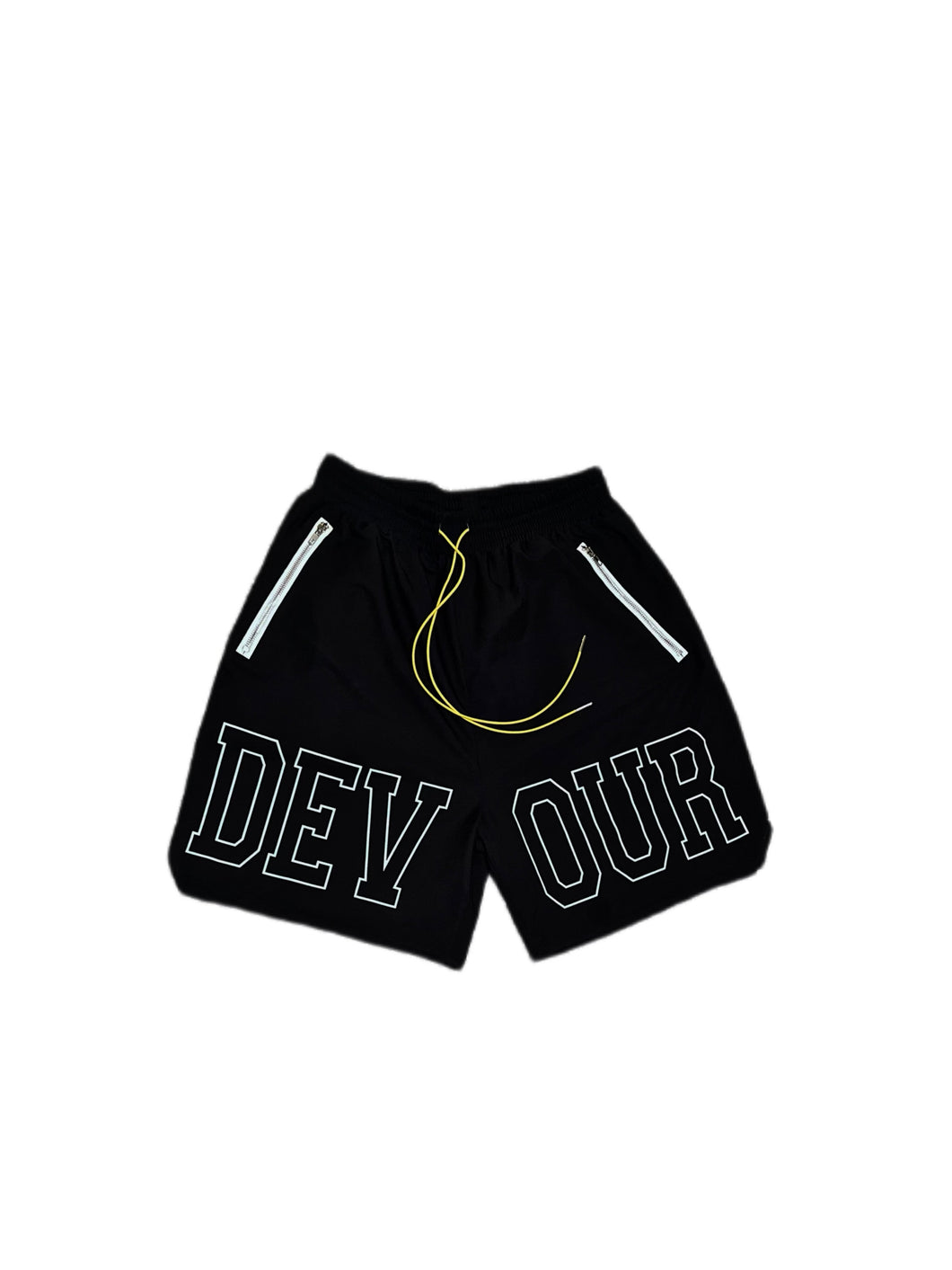 Devour Black Nylon Shorts