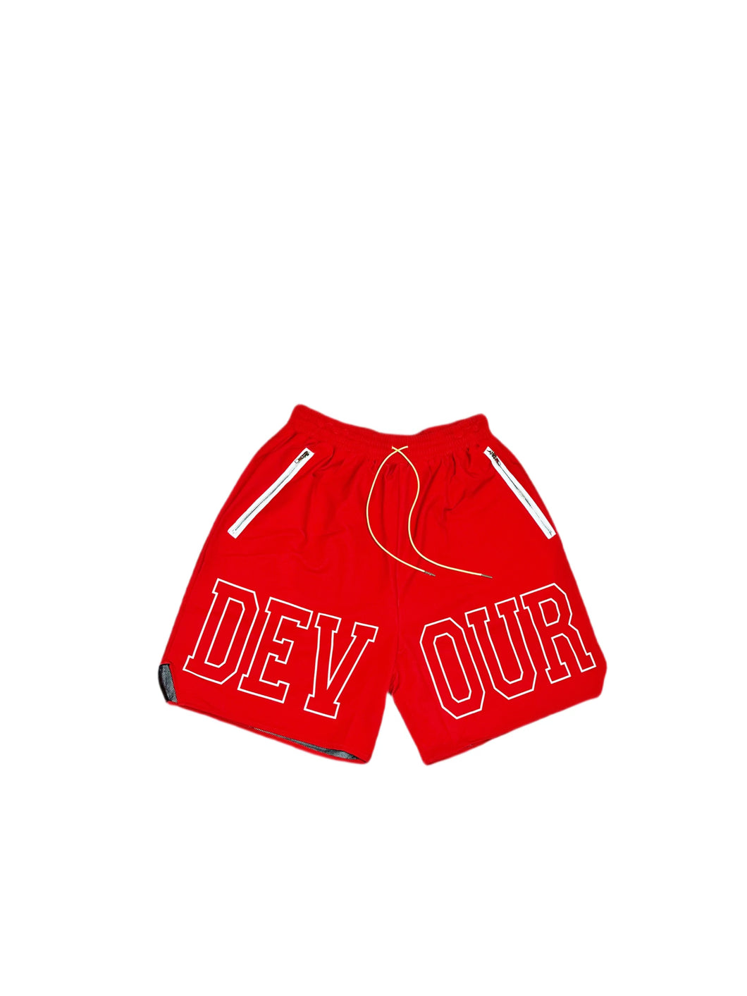 Devour Red Nylon Shorts